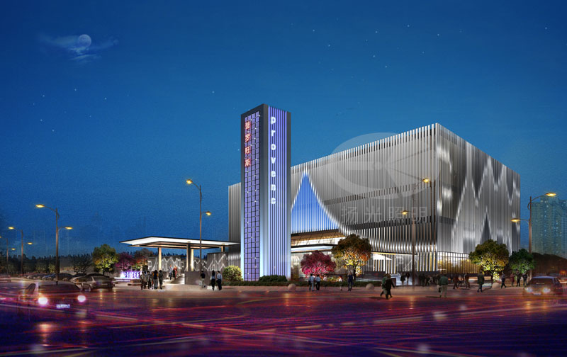 酒店外立麵照明設計燈（dēng）光效果圖