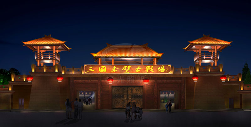 古建築燈（dēng）光（guāng）亮化效果圖