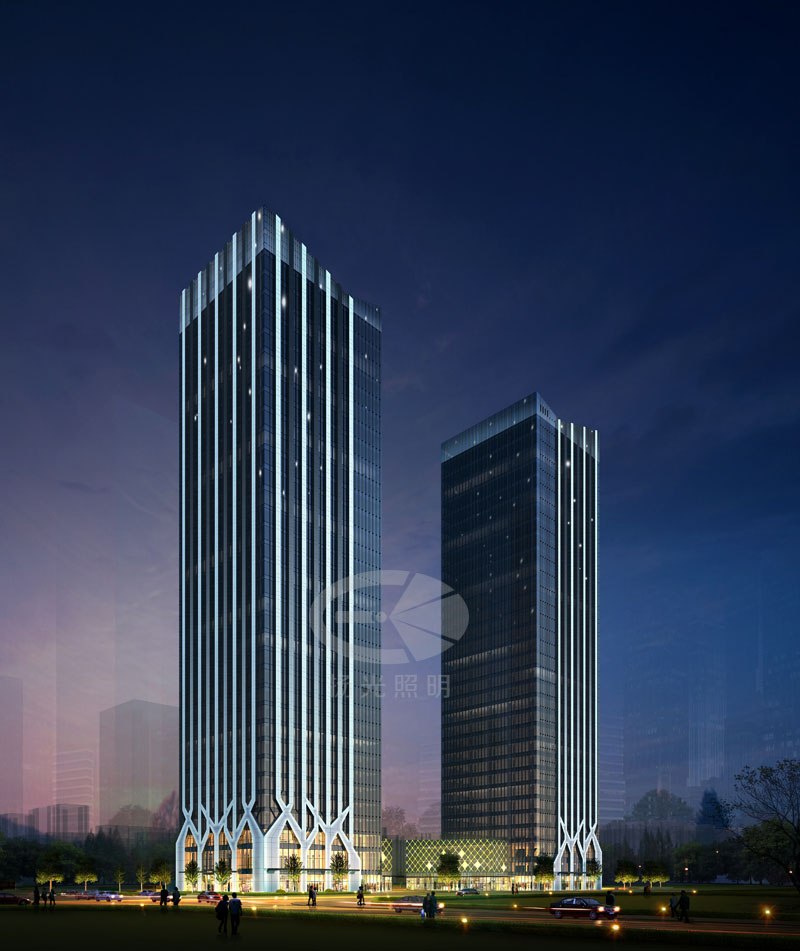 建築夜景燈光設（shè）計效果圖
