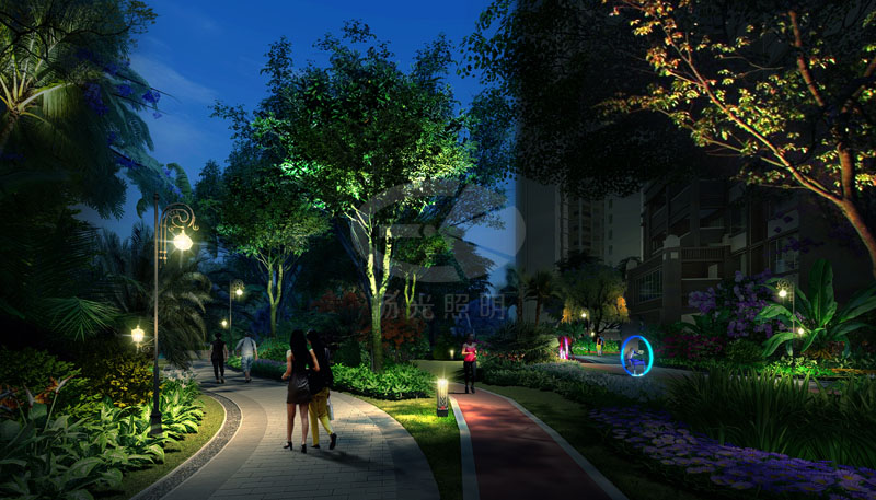 小區景觀照明設計效（xiào）果圖（tú）