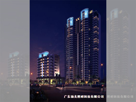 合群地產（chǎn）：汕頭（tóu）群星（xīng）華庭樓體亮化