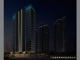 東莞嘉宏大廈寫（xiě）辦樓外立麵亮化