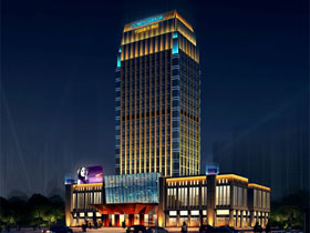 陝西漢中竹園豪生酒（jiǔ）店燈光亮化