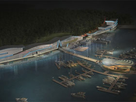 海南（nán）海花島遊艇碼頭泛光照明工程