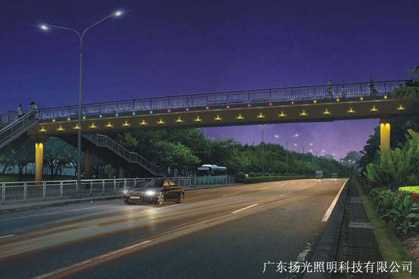 東莞長塘路人行（háng）天橋夜景照明