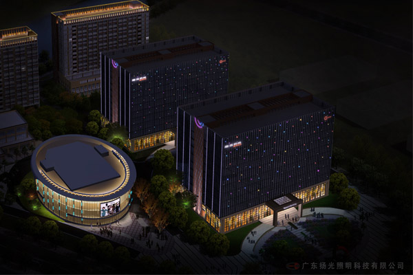 東（dōng）莞搜於特辦公大樓夜景照明設計