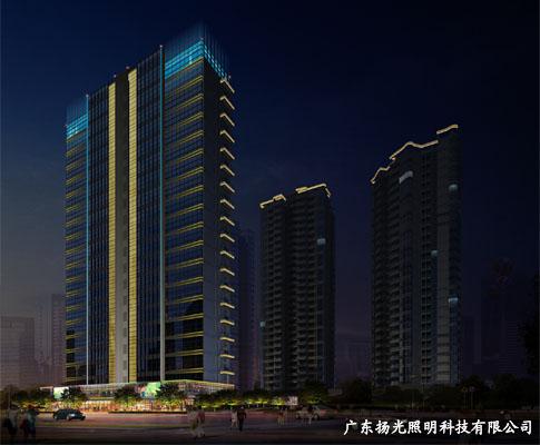 東（dōng）莞嘉宏大廈寫辦樓外立（lì）麵亮化