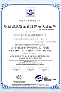 職業健康管（guǎn）理體係（xì）證書