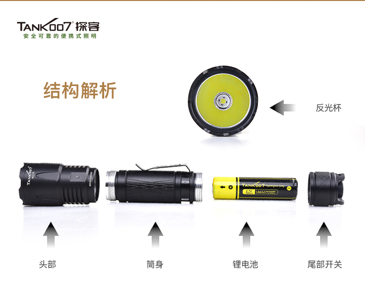 防（fáng）身強光手電筒_led充電強光手電筒